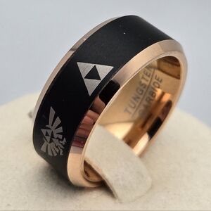 Tungsten Carbide Wedding Band The Legend of Zelda βCloud Dancerβ Size 7